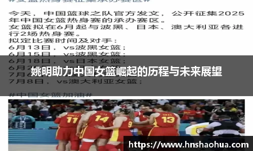 姚明助力中国女篮崛起的历程与未来展望